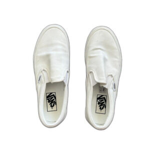 Vans Slip On white canvas sneakers skater shoe